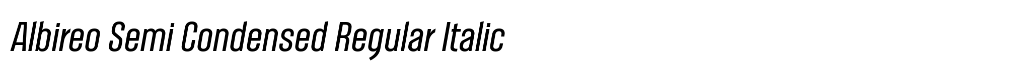 Albireo Semi Condensed Regular Italic image